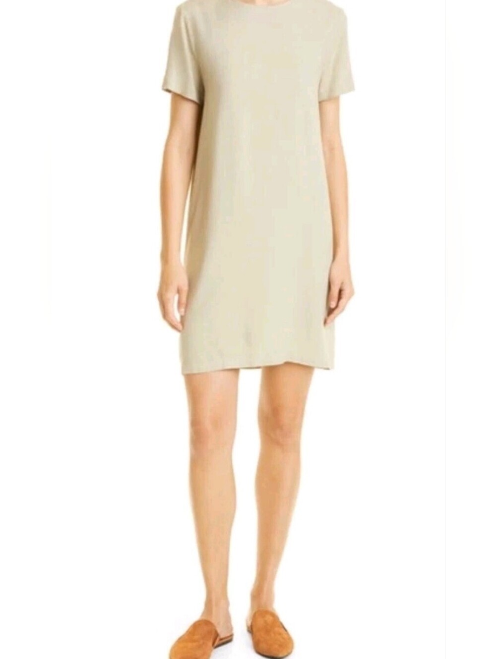 Jenni Kayne 100% Viscose Neutral Crepe Tshirt Dress